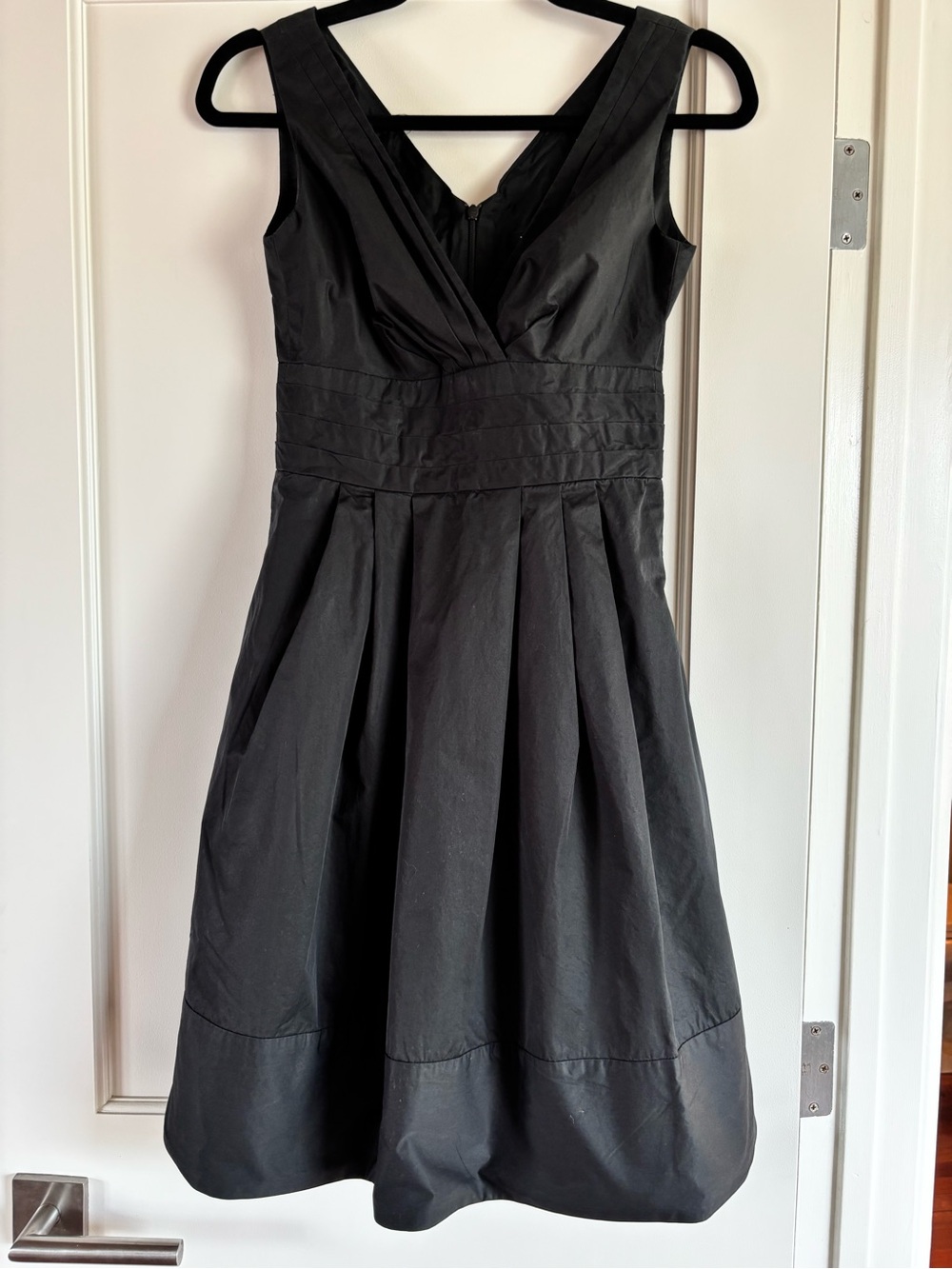 Nanette Lepore Black V-Neck Fit-and-Flare Dress